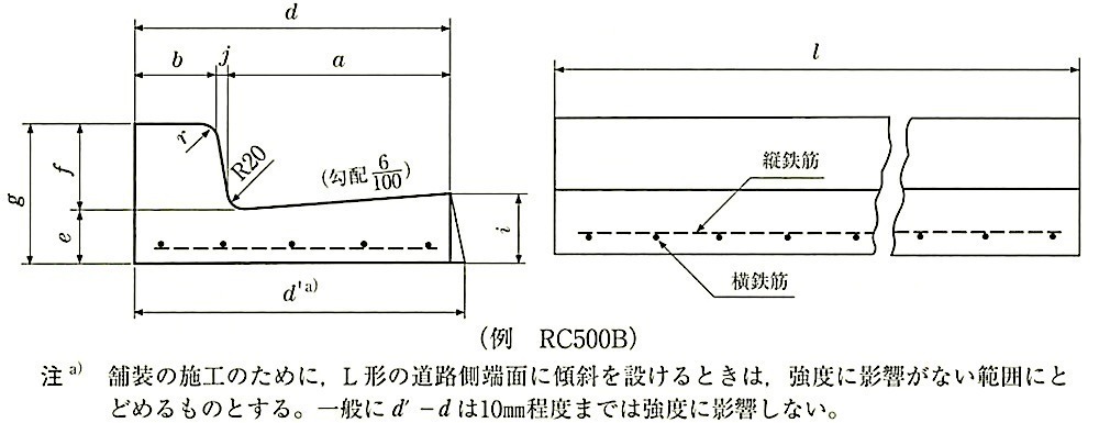 JIS A 5372_推奨仕様E-4_図1-L形の形状,寸法及び配筋(RC500B).jpg